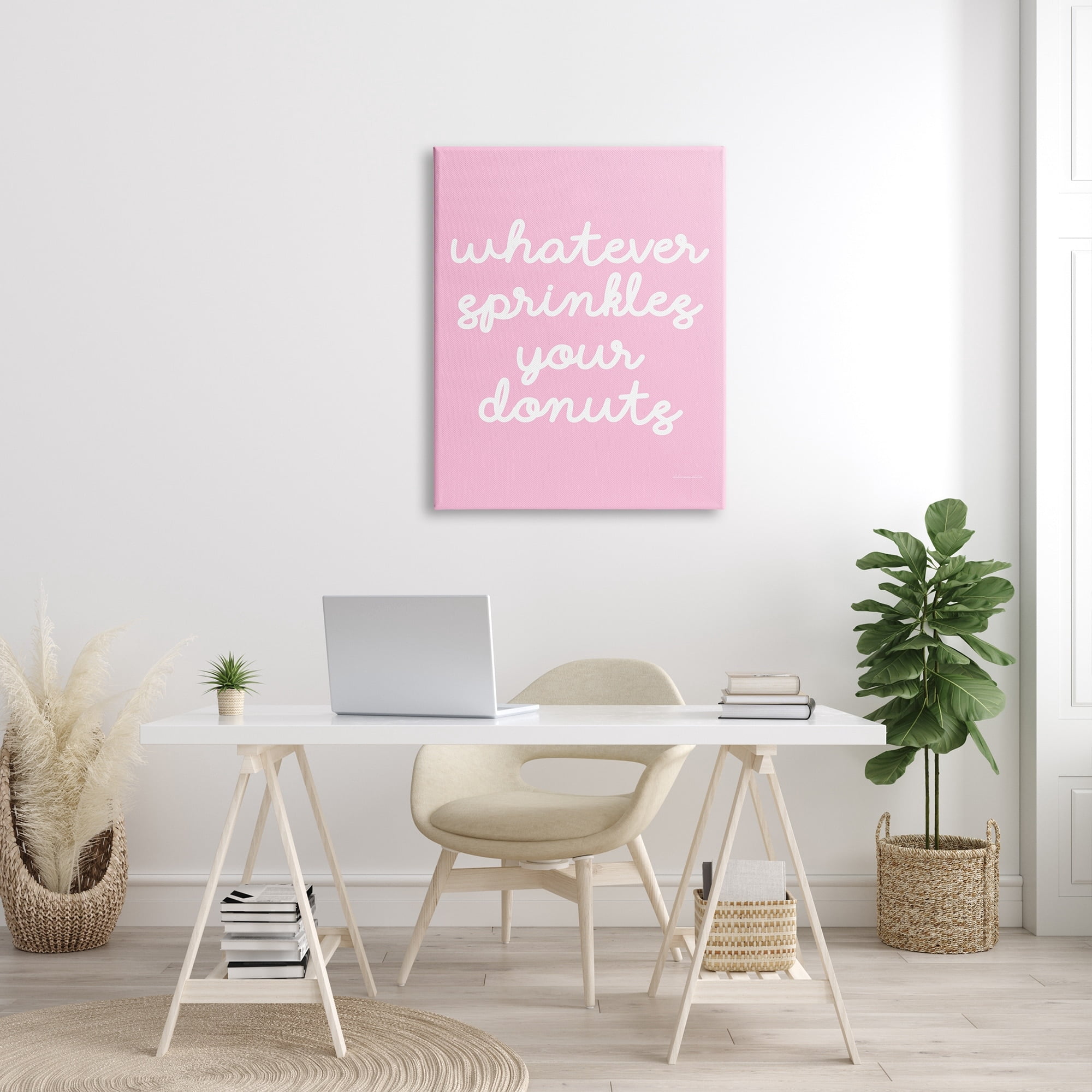 The Stupell Home Decor Collection Whatever Sprinkles Your Donut Canvas Wall Art