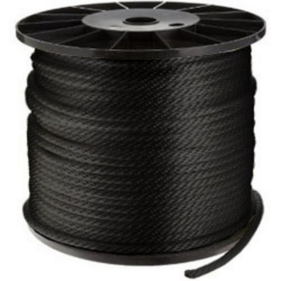 CWC Solid Braid Nylon Rope - 3/8" x 500 ft., Black