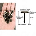 thumbnail image 2 of 100Pcs Flat Head Thumb Tacks for Wall, 0.6" Upholstery Tacks, Decorative Long Push Pins for Office Home Furniture Decor Wooden Photo, Sliver, 2 of 8