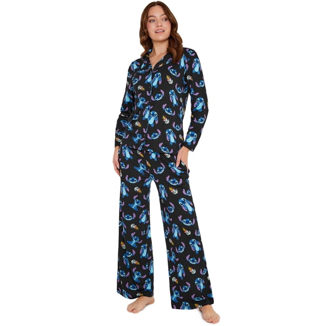 Conjunto de Pijama Disney Stitch para Mujeres y Adolescentes Suave y Cómodo XL