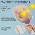 thumbnail image 2 of Pickleball Paddles Set Of 2, Fiberglass Surface, Music Piggy Print, 4 Balls & Bag, 2 of 5