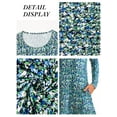 thumbnail image 5 of Fancyglim Plus Szie Dresses for Women Long Sleeve Casual Dress Loose T-Shirt Flowy Dress with Pockets Floral Blue 3XL, 5 of 7