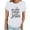 White, variant on WREESH Womens Summer Cute Tops Graphic Tees Letter Printed Round Neck Short Sleeved Shirts Loose Casual Blouse Black