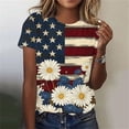 thumbnail image 2 of Erwazi Women's 4th of July T-Shirt Crew Neck Short Sleeve USA Independence Day Printed Tee Top, 2 of 5