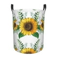 thumbnail image 1 of Balery Sunflowers (2) Cesta de ropa redonda con asas, impermeable, independiente, para ropa, juguetes, dormitorio y familia-Small, 1 of 6