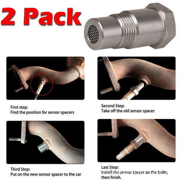 Wisfunlly 2Pack 45mm O2 Sensor, Oxygen Sensor Car Cel Fix Check Engine