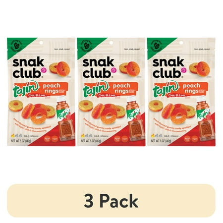 (3 pack) Snak Club Tajin Peach Rings