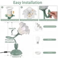 thumbnail image 5 of Floral Table Lamp with Adjustable Gooseneck, 3 Color Temperatures Bedside Lamp, E26 Base for Bedroom, 5 of 11