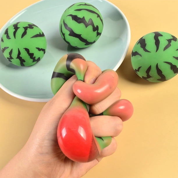 Juguete antiestrés con forma de melocotón: juguete sensorial blando de crecimiento lento para decorar el escritorio y para relajarse y concentrarse | Figura coleccionable de fruta de TPR suave y e