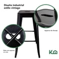thumbnail image 3 of Banco Alto Tolix Vintage KingsHouse Para Comedor Restaurante Exterior Negro 44x38x78 cm 100 kg, 3 of 7
