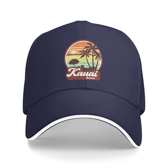 Kauai Hawaii Unisex Adult Baseball Caps Adjustable Casquette Dad Hat Sandwich Cap Outdoors Headwear