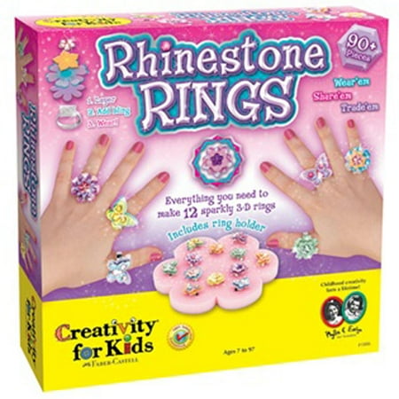 - Craft Kit: Rhinestones, Makes 12 Rings, Ages 7+