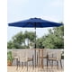 thumbnail image 1 of 9ft tan outdoor patio market umbrella con 6 sturdy ribs - uv protection & waterproof para garden, deck, backyard & pool, 1 of 5