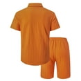 thumbnail image 3 of toraway Mens Suits 2 Piece Classic Fit Mens Spring and Summer Leisure Sports Comfortable Breathable Sweat Absorbing Short Sleeved Shorts Two Piece Set XXL, 3 of 4