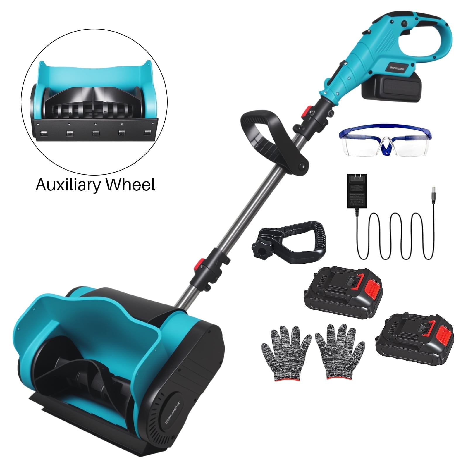 Battery Snow Shovel AIVOLT 24V Cordless Electric Snow Shovel - 4Ah Battery Powered Snow Thrower With 20ft Distance 24V Snow Removal Tool