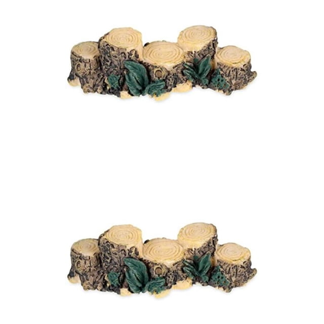 Langgg Resin Enchanting Garden With Handmade Stump Bridge Unique Style Fun Garden Project Garden Miniatures 2Set