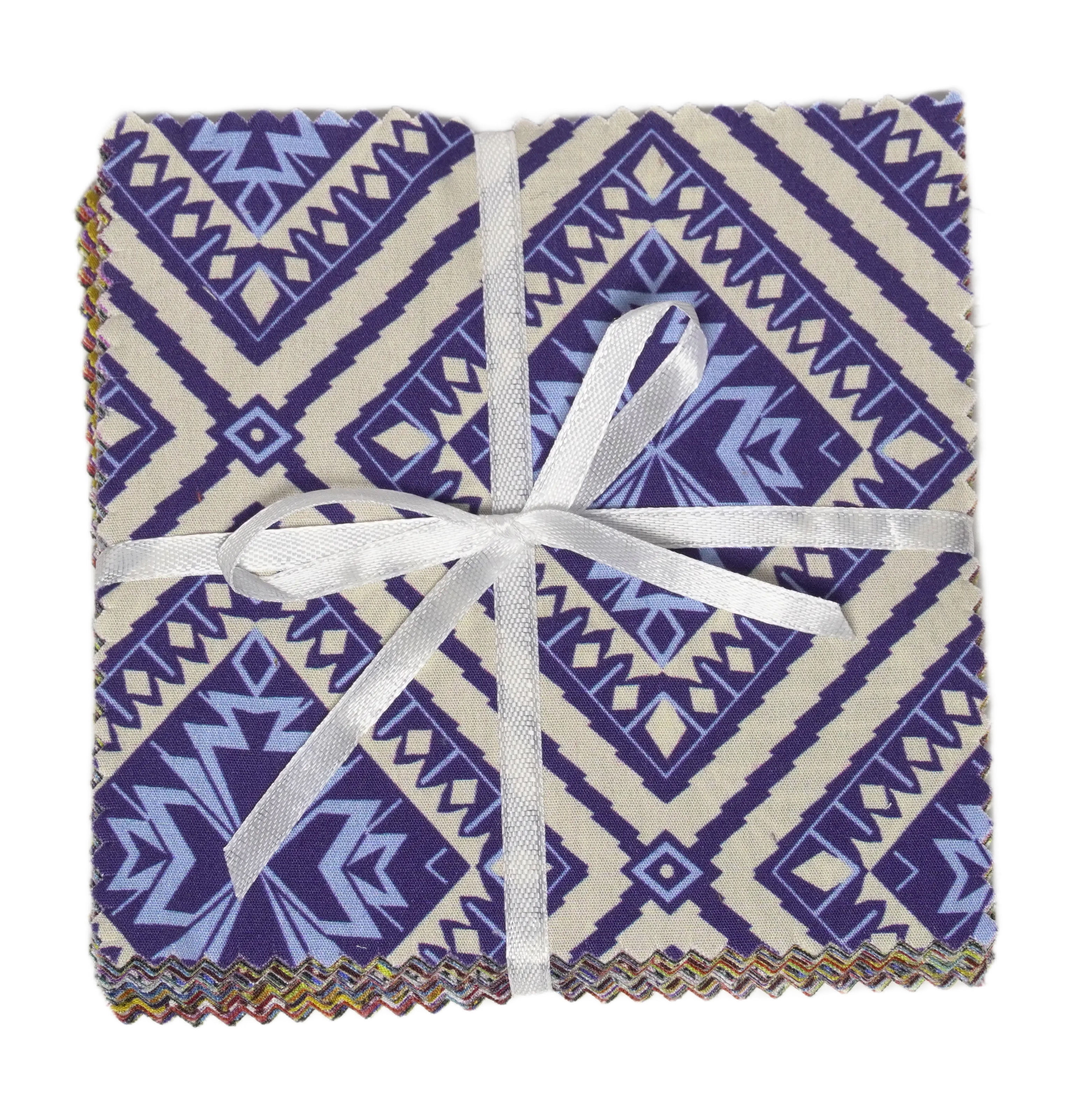Soimoi Precut 10-inch African Floral Prints Cotton Fabric Bundle Quilting Squares Charm Pack DIY Patchwork Sewing Craft