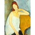 thumbnail image 2 of Modigliani, Amedeo 15x18 Gold Ornate Wood Framed with Double Matting Museum Art Print Titled - Jeanne He´buterne, 2 of 4
