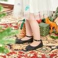 thumbnail image 2 of ESTINE Flower Female Dress Shoes Toddler Girl Mary Jane Flats Black 6M, 2 of 7