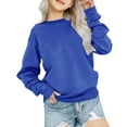 thumbnail image 3 of Mercatoo Girls Fuzzy 𝐒𝐡erpa Pullovers Cozy Fleece Lined Crewneck Warm Sweatshirt Kids Plush Casual Loose Fall Winter Tops, 3 of 9