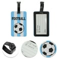 thumbnail image 3 of Unique Bargains 1 Pc Football Pattern Luggage Tag for Travelling Sky Blue, 3 of 5