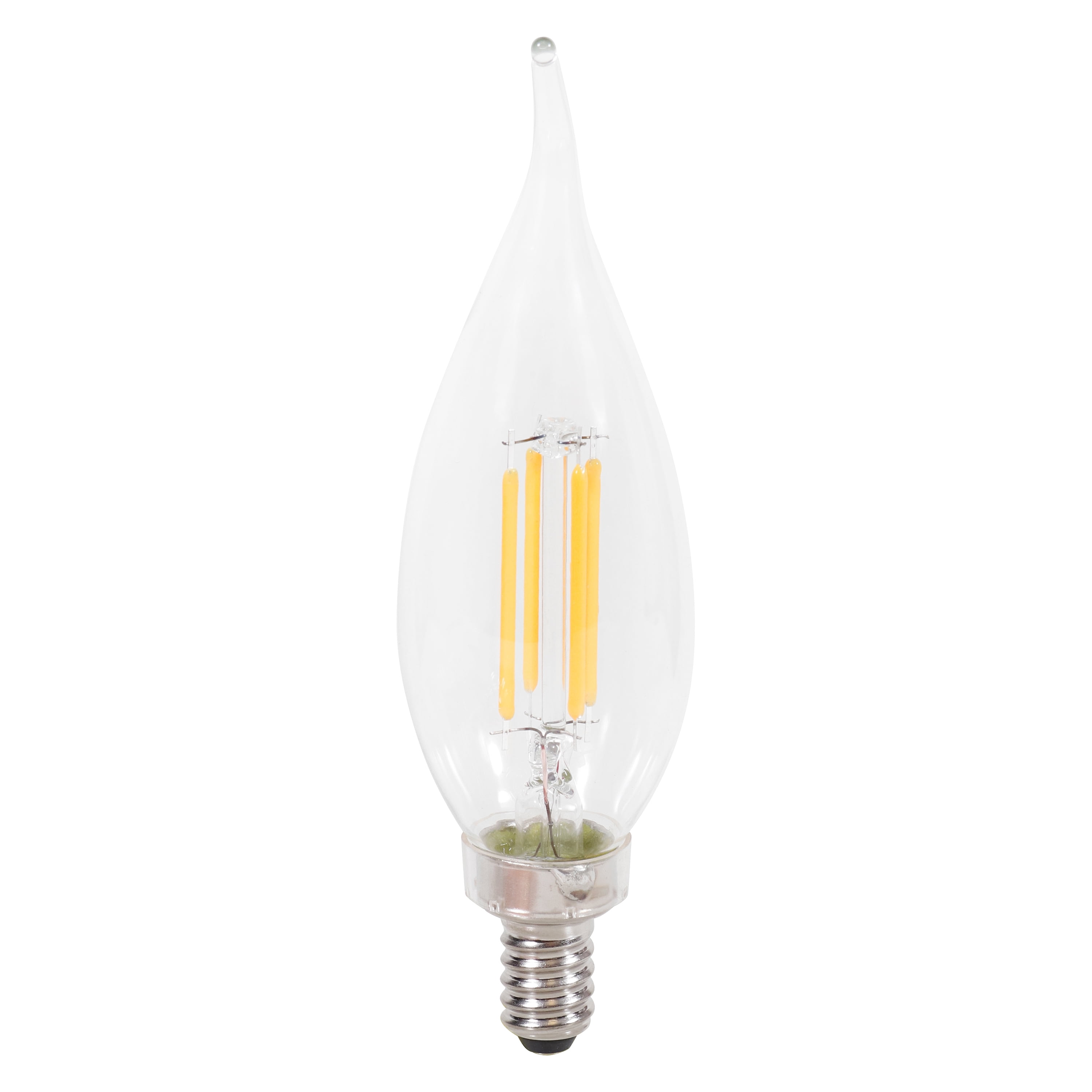 Sylvania LED Reduced Eye Strain B10 Light Bulb, 60W, Candelabra, Dim, Daylight, 12 Pack