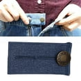 thumbnail image 1 of Extensores de cinturo de pantalones elásticos para pantalones, vestidos y jeans, extensores de botones de pantalón ajustables para hombres y mujeres Azul, 1 of 5