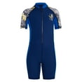 thumbnail image 3 of Traje de baño,Traje de baño Traje de baño Traje de baño Traje de baño,Traje de neopreno para niños Cremallera Protección solar Nadar,Protector Traje de Baño Manga Corta Azul y L, 3 of 7