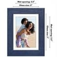thumbnail image 5 of Americanflat 5x7 Picture Frame with Shatter-Resistant Glass Fits 4x6 Photos with Mat Hudson Distressed - Blue, 5 of 9