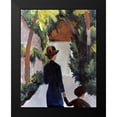 thumbnail image 2 of Macke, August 12x14 Black Modern Framed Museum Art Print Titled - Mother and Child in the Park, 2 of 5