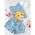 thumbnail image 3 of Staring Kitten T-Shirt Toddler -Kayomi Harai Designs,  2 Toddler, 3 of 4