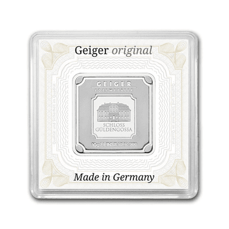 Geiger Edelmetalle Original 10 Gram Silver Square - In Capsule