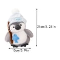 thumbnail image 3 of 8.3in Soft Wink Penguin Plush Toy, Cute Stuffed Animal For Home Decor, Cuddly Bird Figure, Huggable Plushie For Birthday Gifts, Soft Texture, Grey And White, 3 of 6