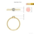 thumbnail image 5 of ANGARA Natural Diamond Solitaire Beaded Shank Ring in 14K Yellow Gold for Women (Size-4.5mm| Color-K| Clarity-I3) | April Birthstone, Anniversary, Jewelry Gift for Women | Natural Diamond Ring, 5 of 10
