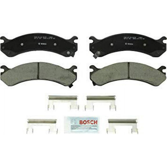 Bosch BC784 QuietCast Premium Ceramic Disc Brake Pad Set For Select Cadillac Escalade; Chevrolet Avalanche, Silverado, Express, Cargo, Suburban; GMC Savana, Sierra, Yukon; Hummer H2   More; Front