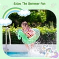 thumbnail image 5 of MoKo Unicorn Pool Floats for Kids, Inflatable Swimming Ring Beach Swim Floaties Toys Party Supplies, Green, 5 of 6