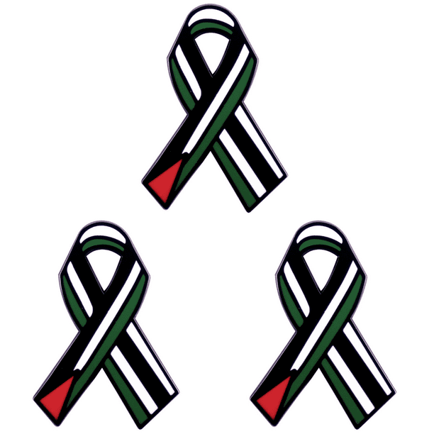 Broche con forma de bandera de Palestina insignia de cinta de Palestina Pin Ornamental para decoración de fiesta