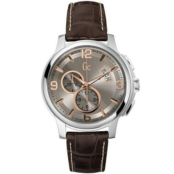 Collection X83009G1S 44mm Stainless Steel Case Brown Calfskin Synthetic Sapphire Men's Watch