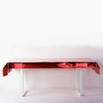 thumbnail image 5 of BalsaCircle 40" x 90" Red Metallic Rectangular Disposable Plastic Tablecloth Tables, 5 of 7