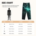 thumbnail image 4 of Lsque Green Lightning Flash Print Women's Pajama Pants, Lounge Pant - Comfortable Home Wear,Elastic Waistband, Stylish Design-X-Large, 4 of 9