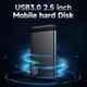 thumbnail image 2 of Disco duro móvil EAGET G55 500GB USB3.0 Disco duro móvil de metal de 2,5 pulgadas Disco duro estable EAGET Negro, 2 of 7