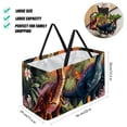 thumbnail image 2 of Dinosaur Premium Oxford Cloth Picnic Basket - Reusable, Foldable, Large Capacity Storage Box, Ideal Storage Bin or Shopping Basket for Outdoor Adventures, 2 of 7