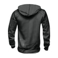 thumbnail image 4 of Men's Hooded Solid Color Sweater, European American Youth Sport Style Multi Pocket Patch Leather Sweater Jacket for Street Fashion and Outdoor Wear,Gray,2XL, 4 of 4