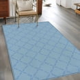 thumbnail image 2 of 3'x5' Rug for Living Room Bedroom, Haze Blue Plaid Washable Area Rugs Non-Slip Carpet Mats, Farmhouse Modern Abstract Striped Indoor Low Pile Area Rug Runner for Kitchen, Mudroom, 2 of 8