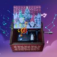thumbnail image 5 of Yibooy Wooden Vintage Hand Crank Music Box Creative Children New Year Birthday Gift (H), 5 of 7