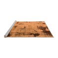 thumbnail image 2 of Ahgly Company Machine Washable Indoor Rectangle Abstract Orange Modern Area Rugs, 4' x 6', 2 of 4