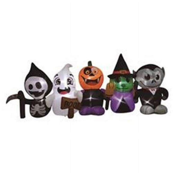 4 ft. Prelit Happy Halloween Characters Inflatable