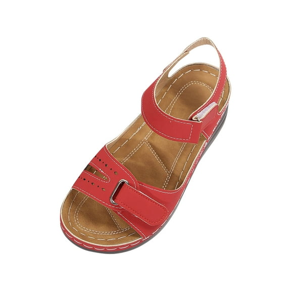RUIYANQI Women's Adjustable Strap Orthopedic Sandals Comfortable Arch Support Open Toe Shoes Trendy Fashion Casual Walking Footwear for Summer Beach Outdoor Daily Wear