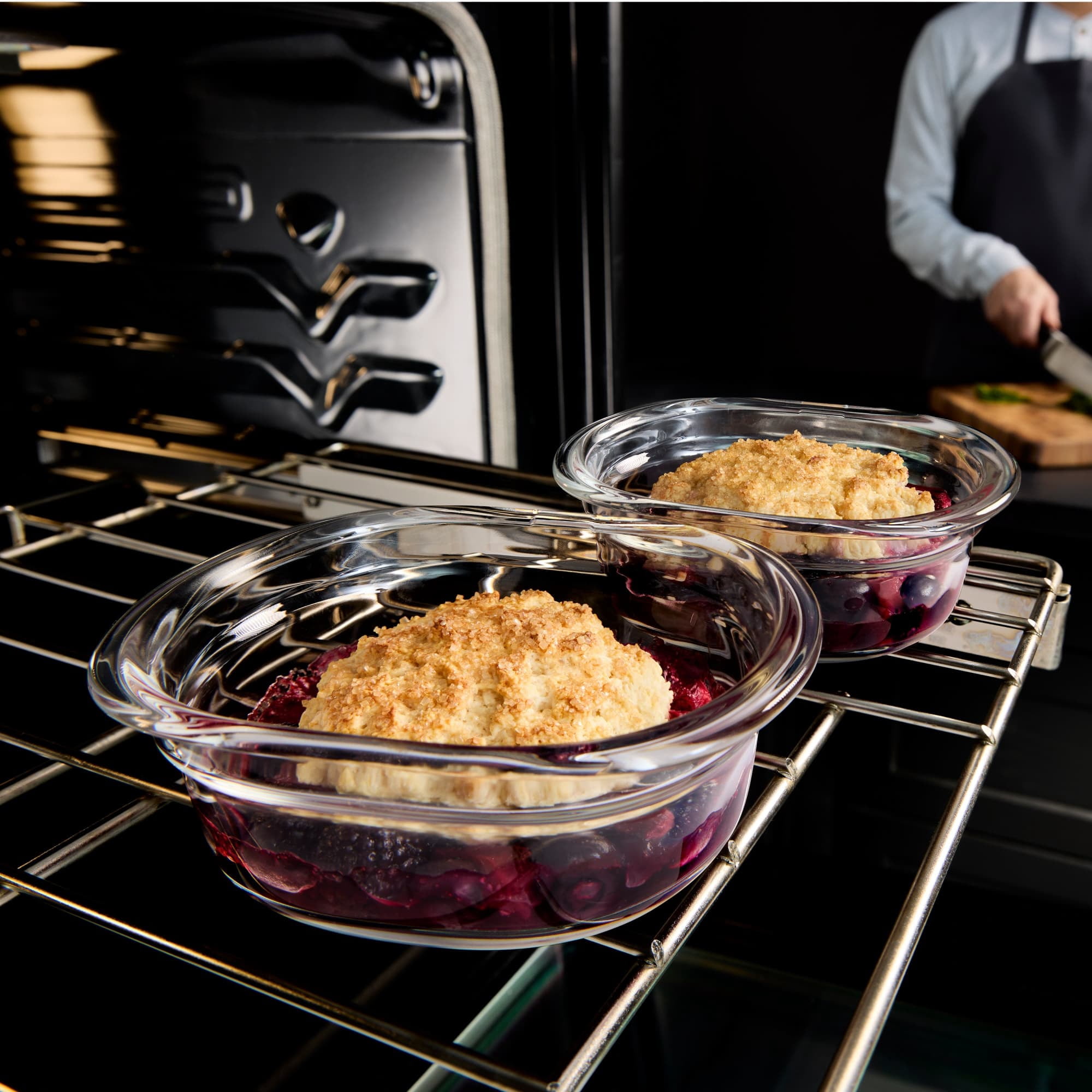 (2 pack) Rubbermaid Brilliance Glass Round Leak-Proof 6.1-Cup Food Storage Container
