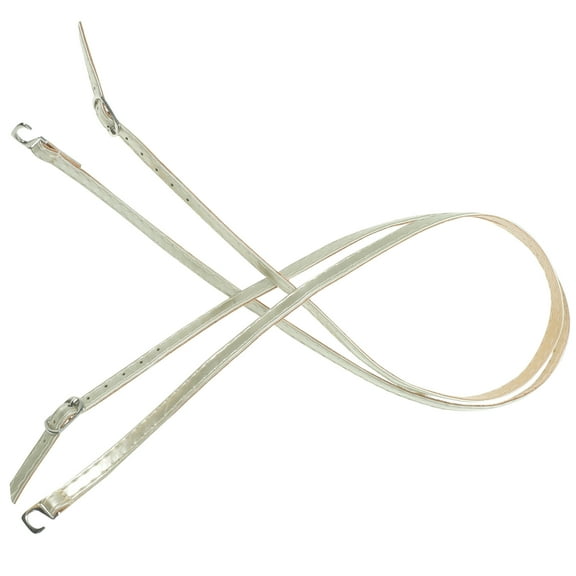 Homoyoyo 1 Pair Women Adjustable Heel Straps Golden PU Anti Drop Chic Design Cross Straps for Formal Events